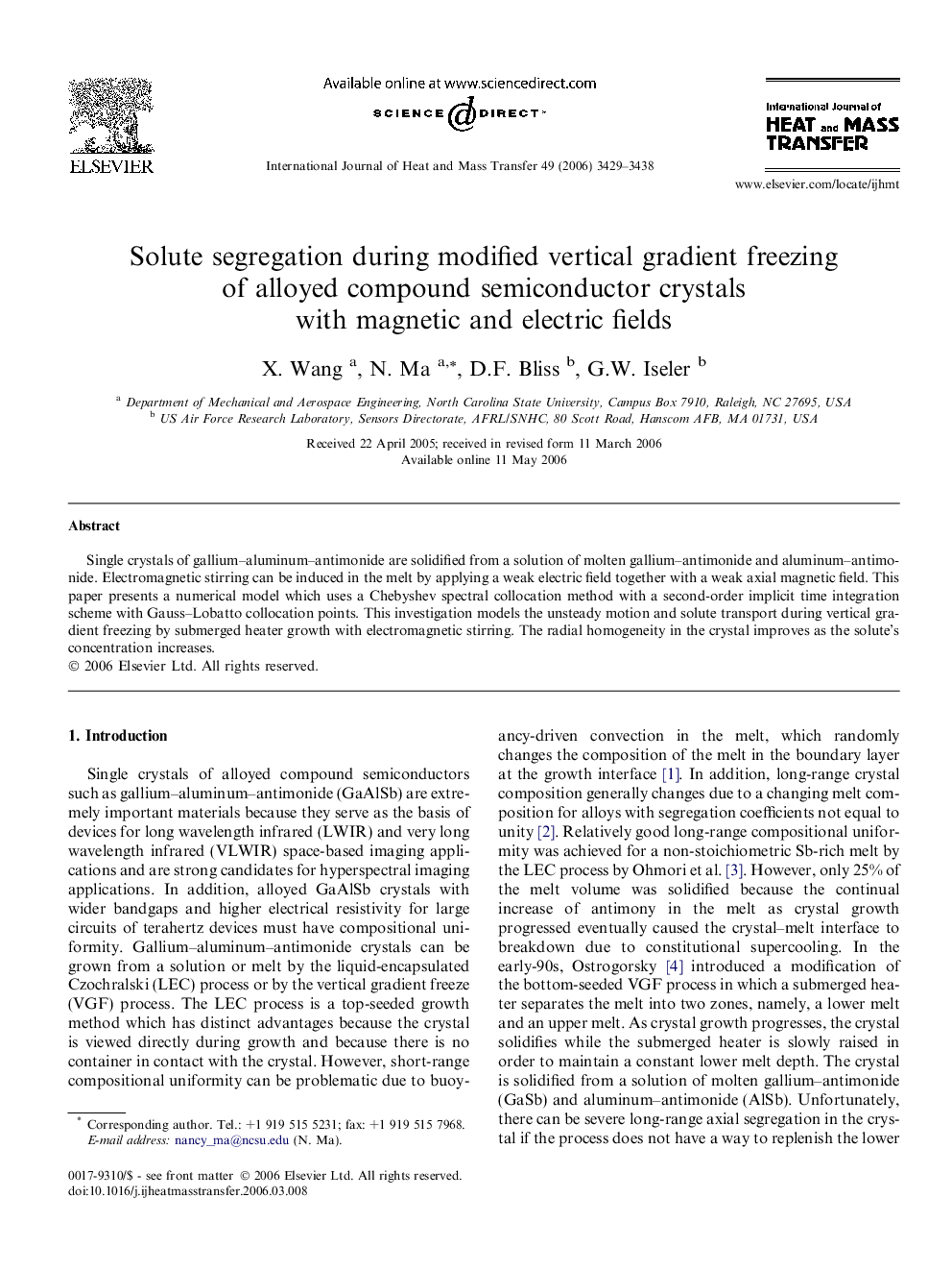 Solute segregation during modified vertical gradient freezing of alloyed compound semiconductor crystals with magnetic and electric fields