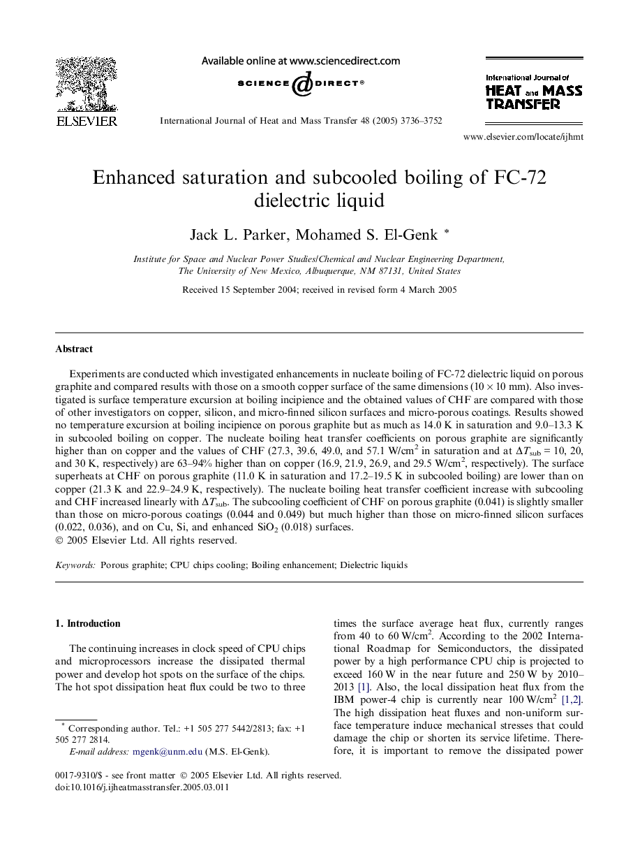 Enhanced saturation and subcooled boiling of FC-72 dielectric liquid