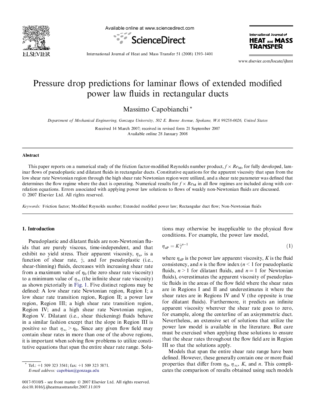 Pressure drop predictions for laminar flows of extended modified power law fluids in rectangular ducts