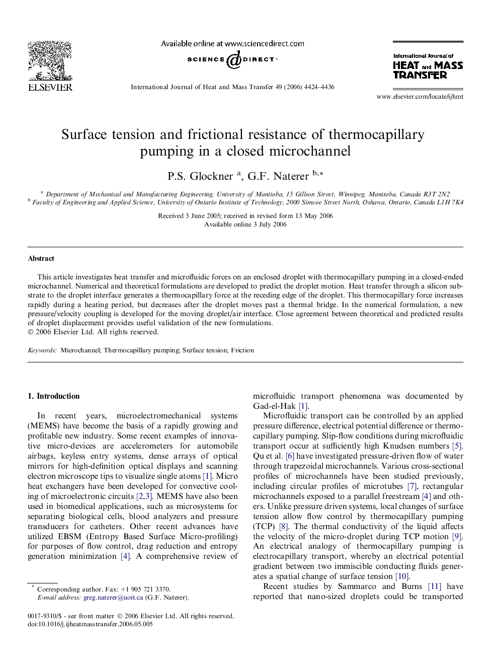 Surface tension and frictional resistance of thermocapillary pumping in a closed microchannel