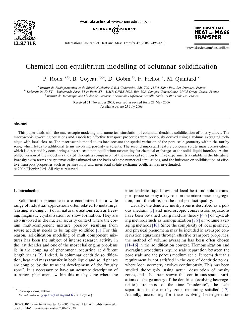 Chemical non-equilibrium modelling of columnar solidification