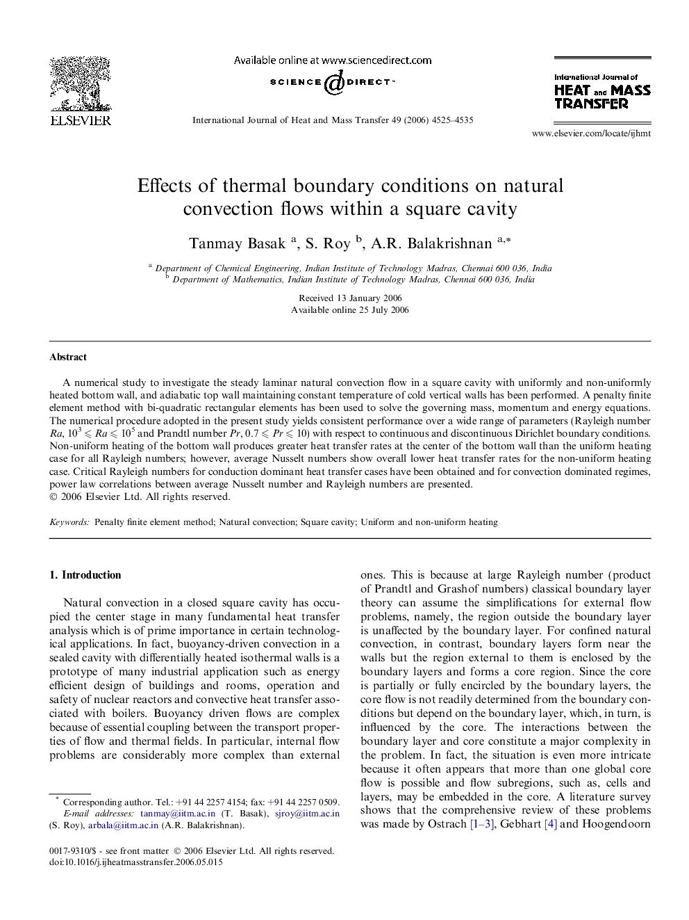 Effects of thermal boundary conditions on natural convection flows within a square cavity