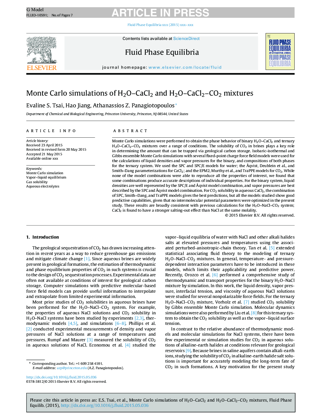 Monte Carlo simulations of H2O-CaCl2 and H2O-CaCl2-CO2 mixtures