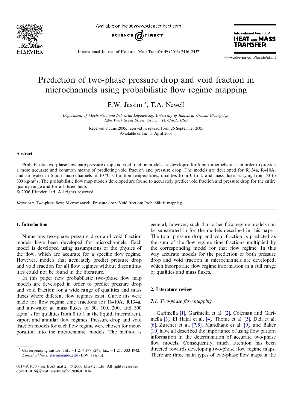 Prediction of two-phase pressure drop and void fraction in microchannels using probabilistic flow regime mapping