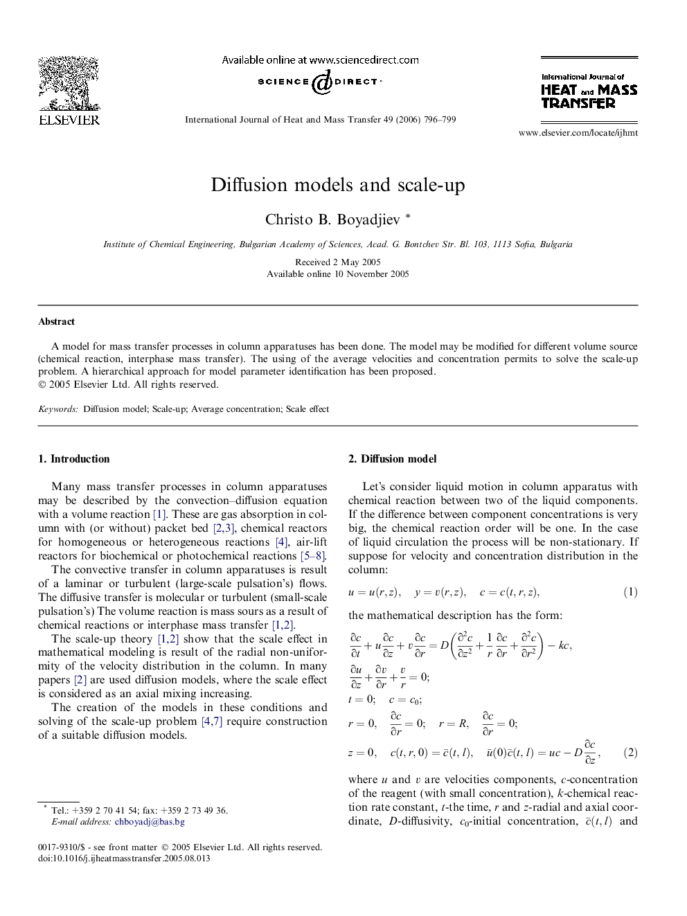 Diffusion models and scale-up