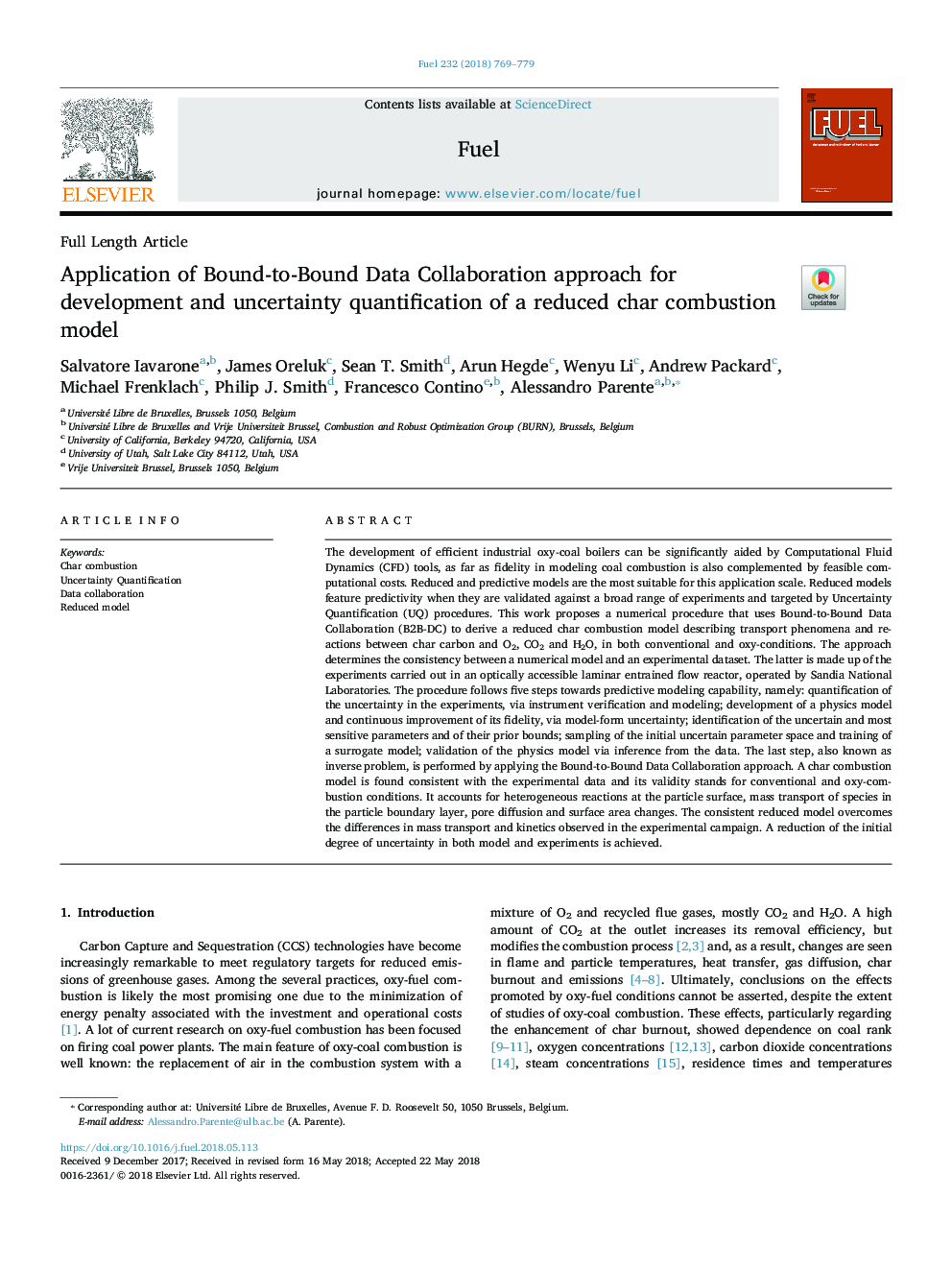 Application of Bound-to-Bound Data Collaboration approach for development and uncertainty quantification of a reduced char combustion model