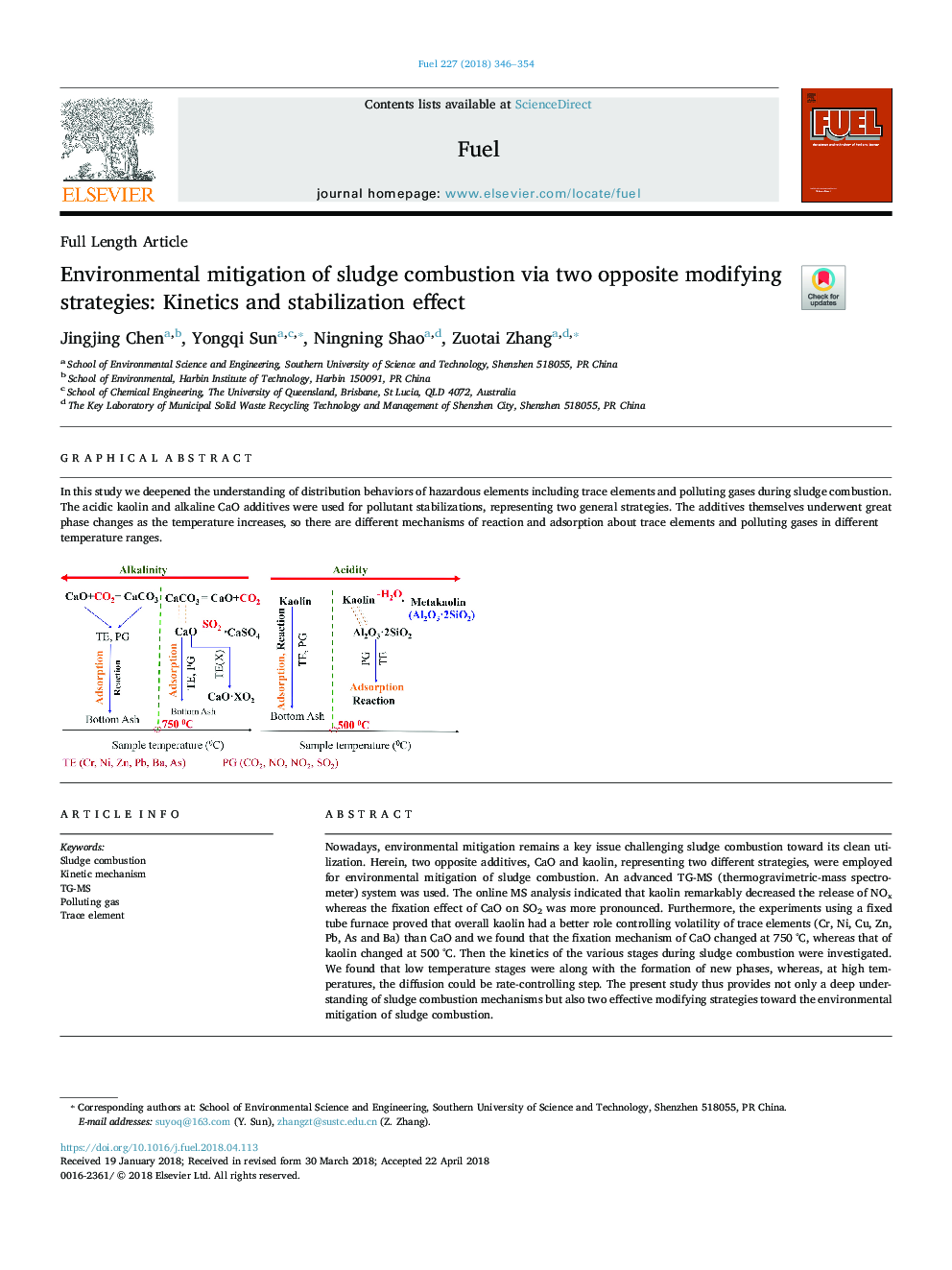 Environmental mitigation of sludge combustion via two opposite modifying strategies: Kinetics and stabilization effect