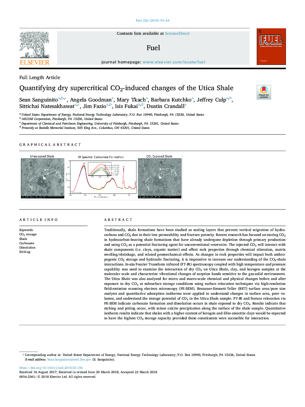 Quantifying dry supercritical CO2-induced changes of the Utica Shale