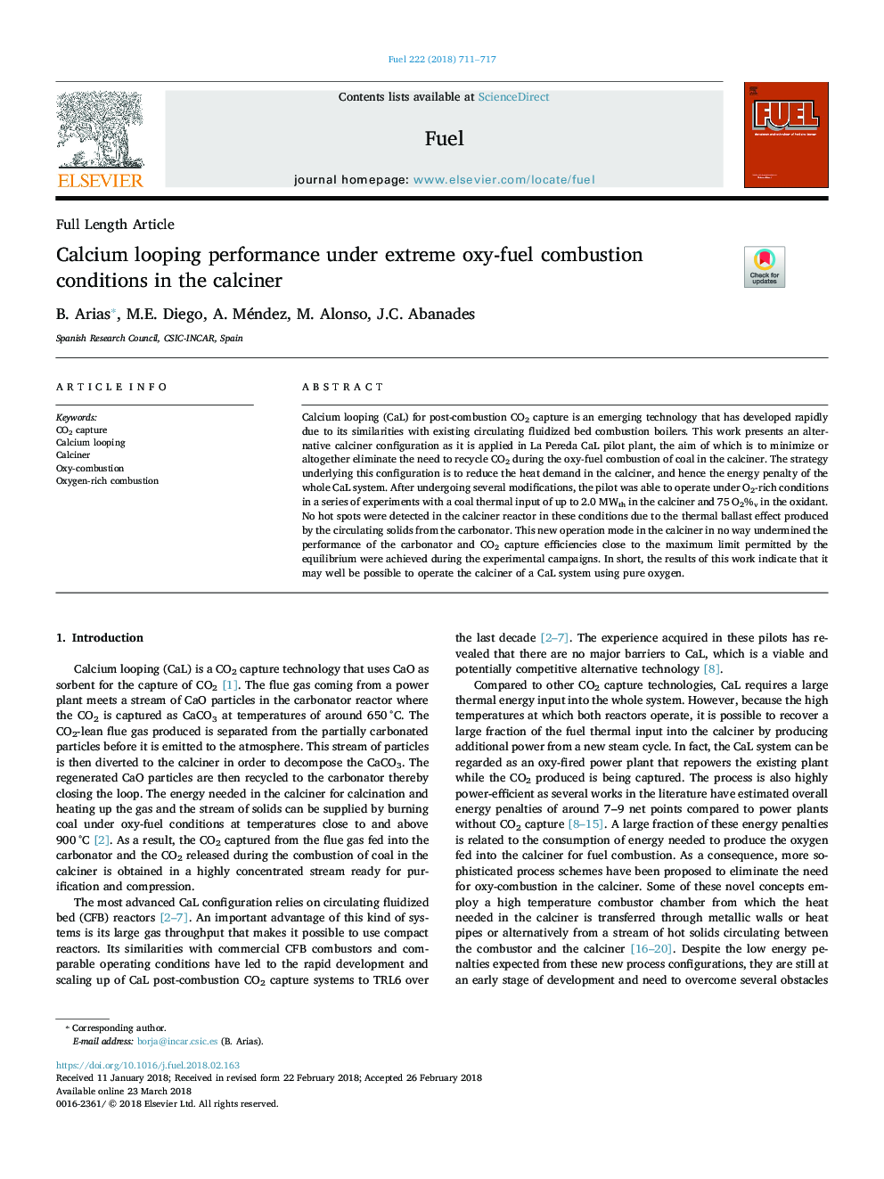 Calcium looping performance under extreme oxy-fuel combustion conditions in the calciner