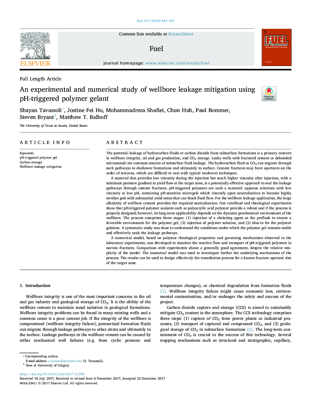 An experimental and numerical study of wellbore leakage mitigation using pH-triggered polymer gelant