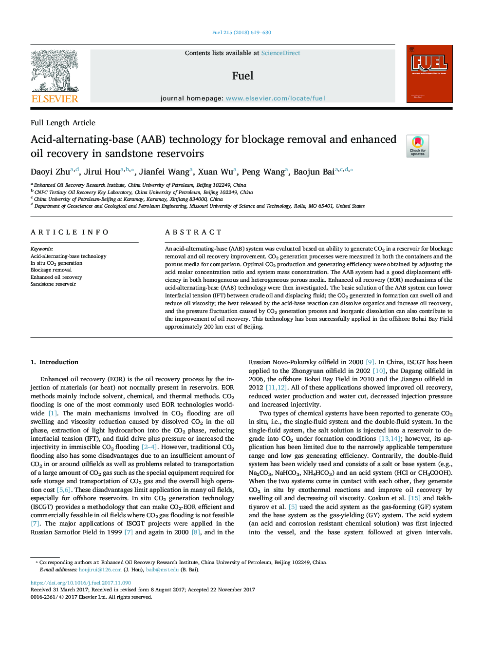 Acid-alternating-base (AAB) technology for blockage removal and enhanced oil recovery in sandstone reservoirs