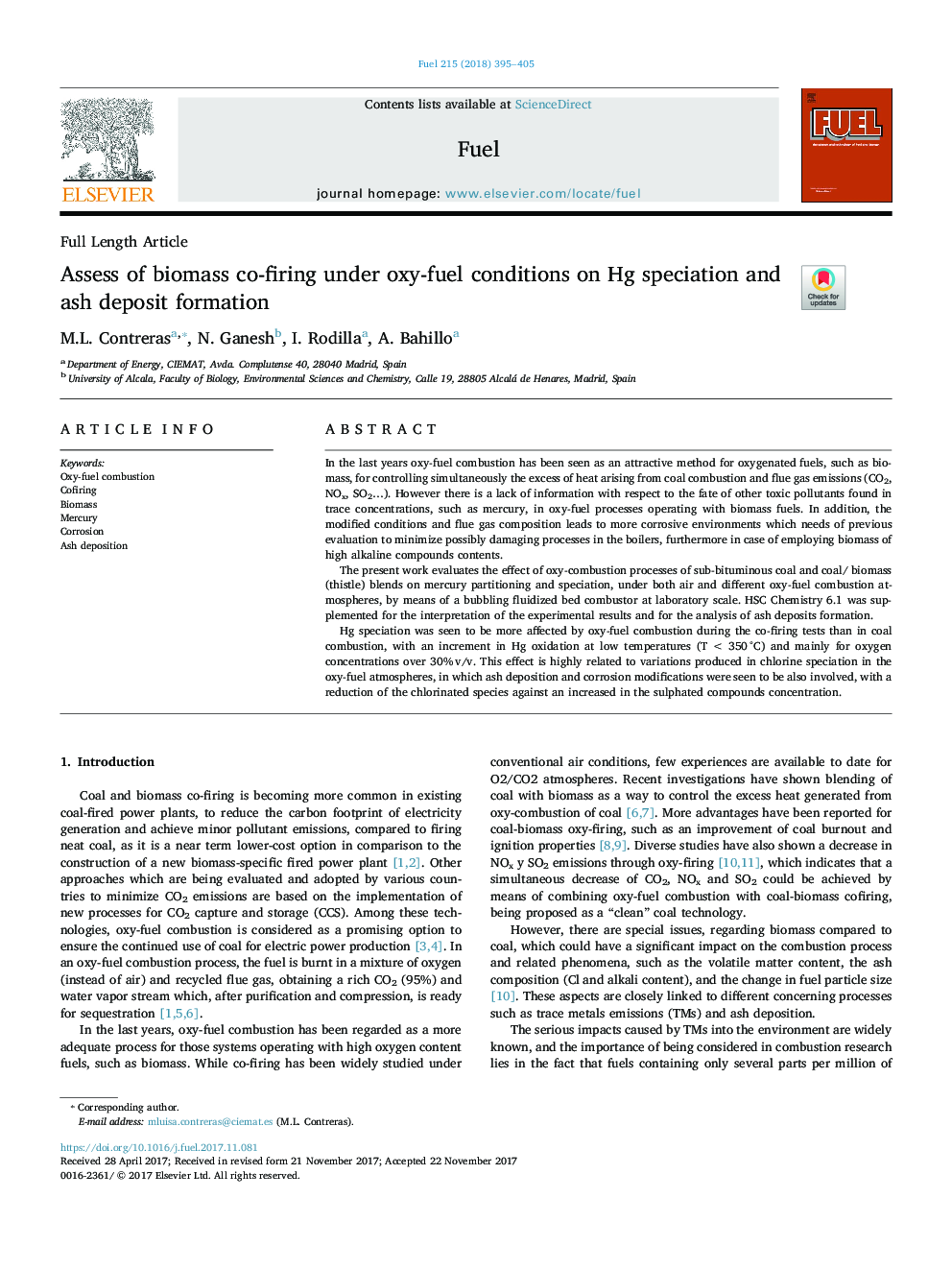 Assess of biomass co-firing under oxy-fuel conditions on Hg speciation and ash deposit formation