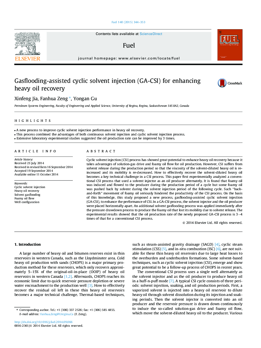 Gasflooding-assisted cyclic solvent injection (GA-CSI) for enhancing heavy oil recovery