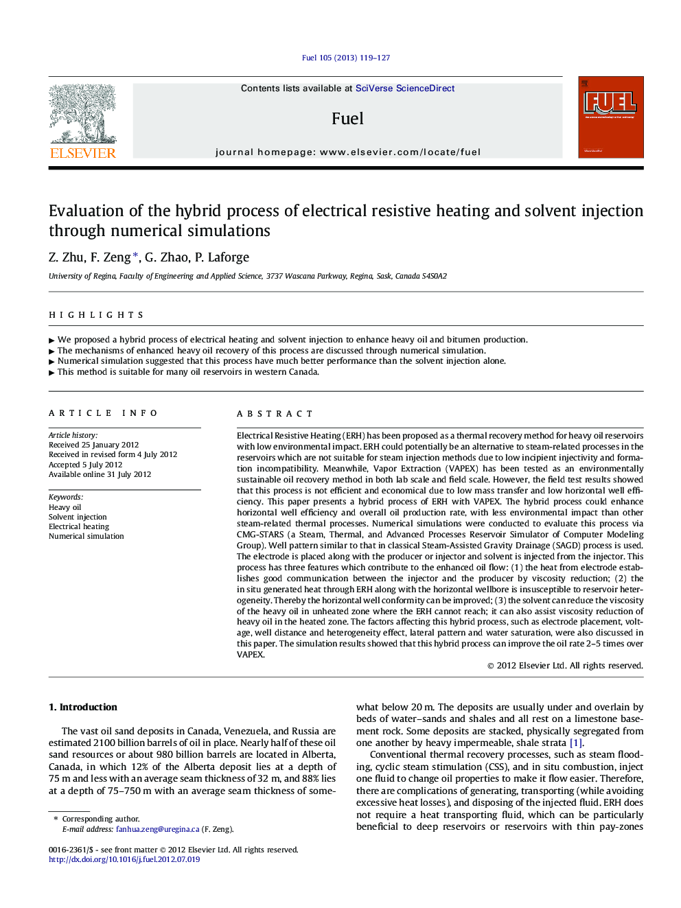 Evaluation of the hybrid process of electrical resistive heating and solvent injection through numerical simulations