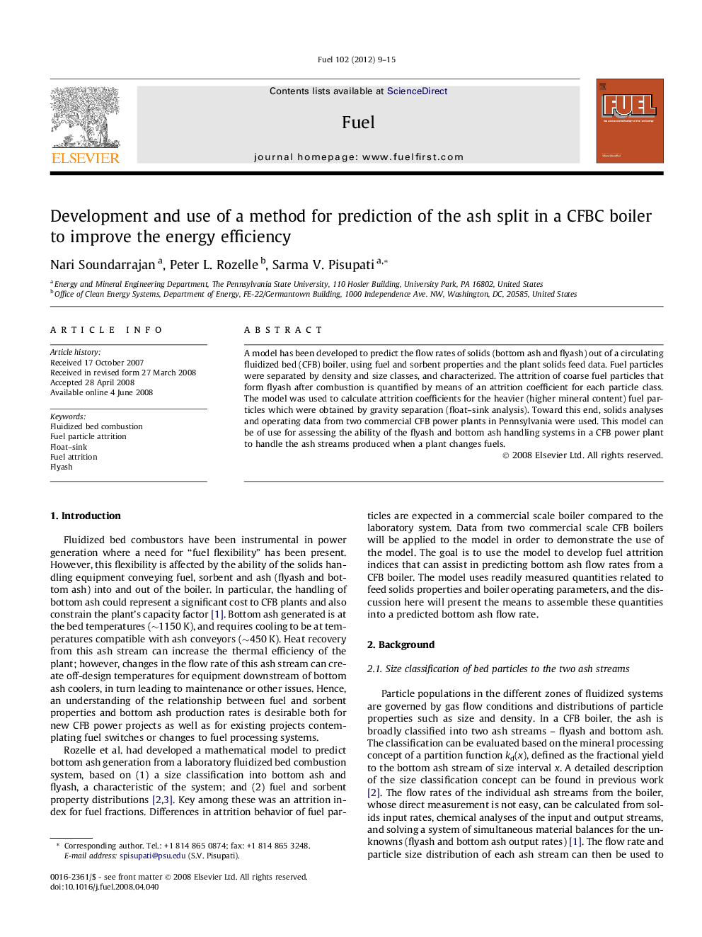 Development and use of a method for prediction of the ash split in a CFBC boiler to improve the energy efficiency