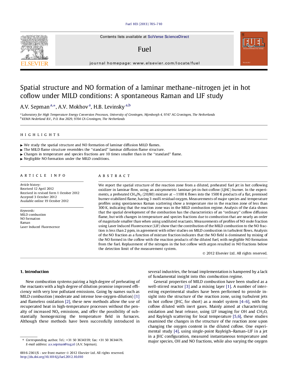 Spatial structure and NO formation of a laminar methane-nitrogen jet in hot coflow under MILD conditions: A spontaneous Raman and LIF study