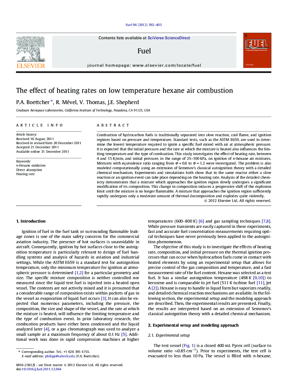 The effect of heating rates on low temperature hexane air combustion