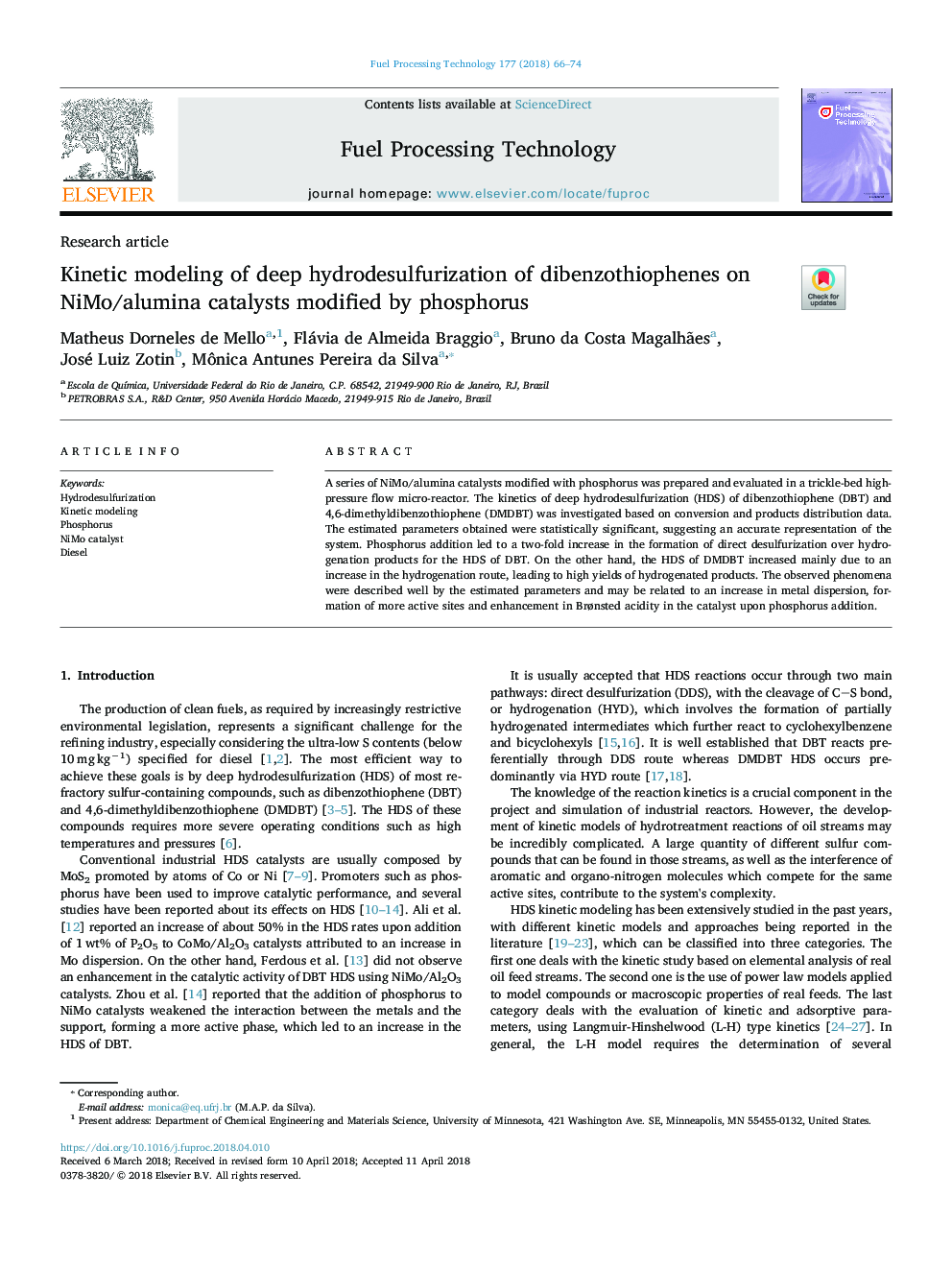 Kinetic modeling of deep hydrodesulfurization of dibenzothiophenes on NiMo/alumina catalysts modified by phosphorus