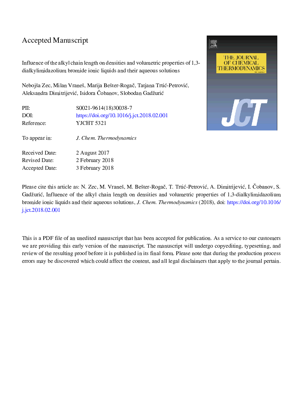 Influence of the alkyl chain length on densities and volumetric properties of 1,3-dialkylimidazolium bromide ionic liquids and their aqueous solutions