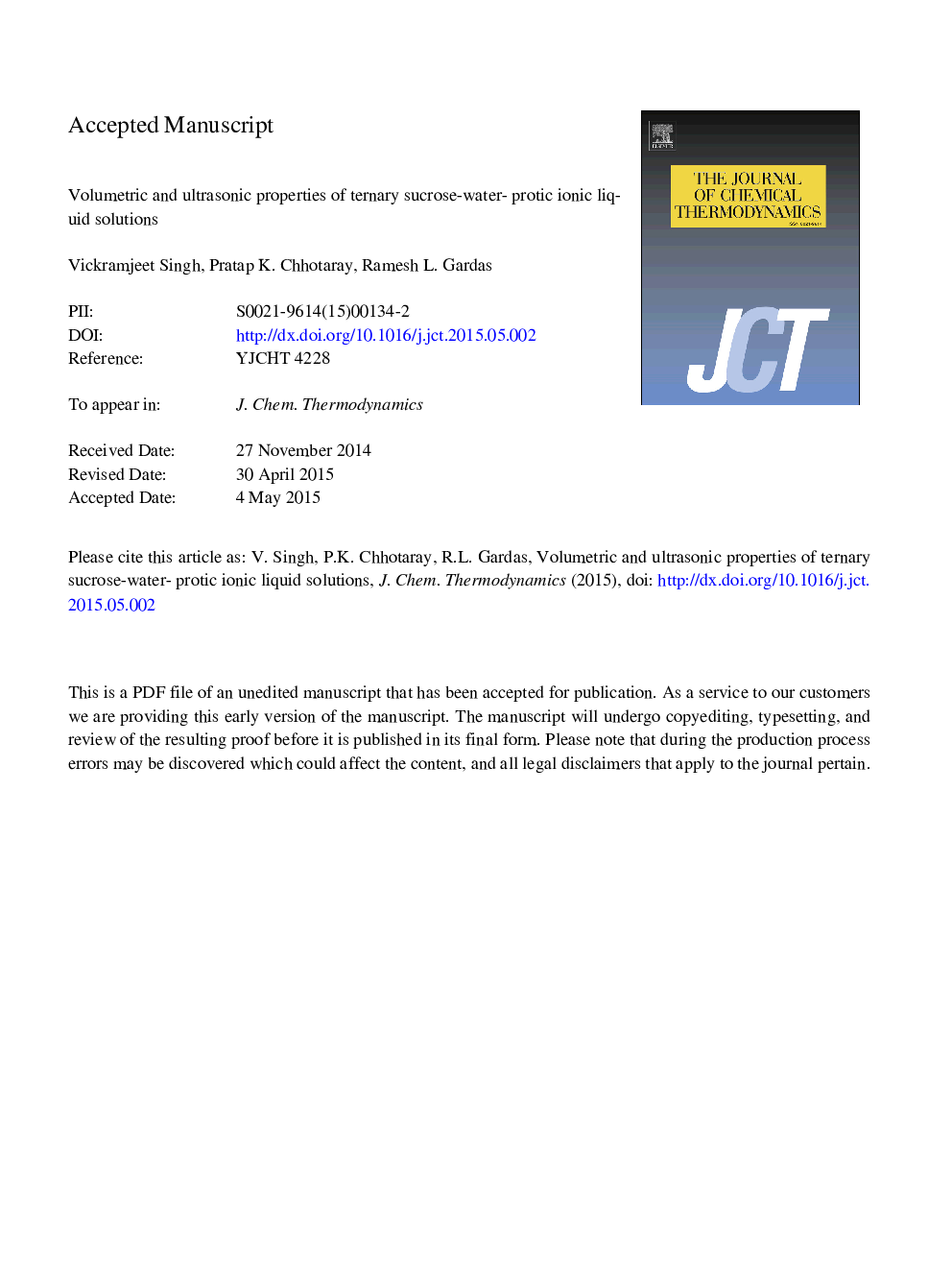 Volumetric and ultrasonic properties of ternary (sucroseÂ +Â waterÂ +Â protic ionic liquid) solutions