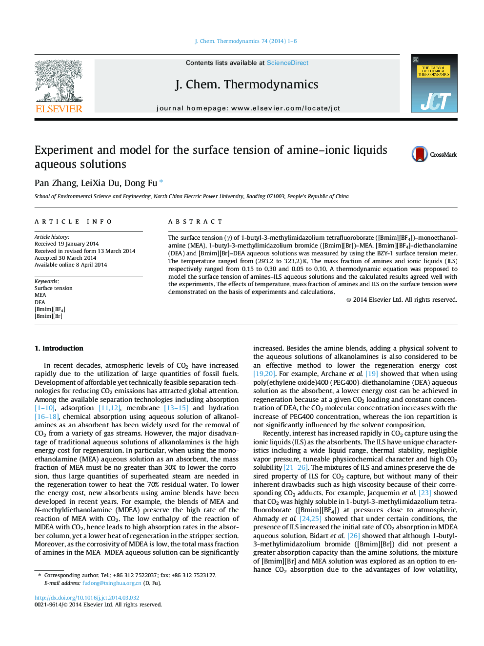 Experiment and model for the surface tension of amine-ionic liquids aqueous solutions