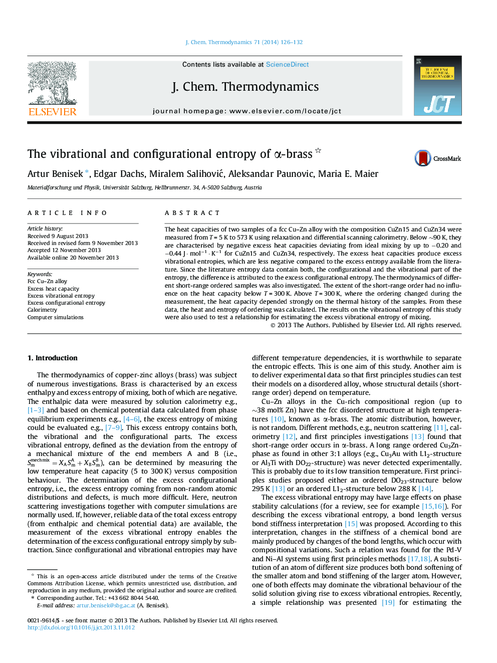 The vibrational and configurational entropy of Î±-brass