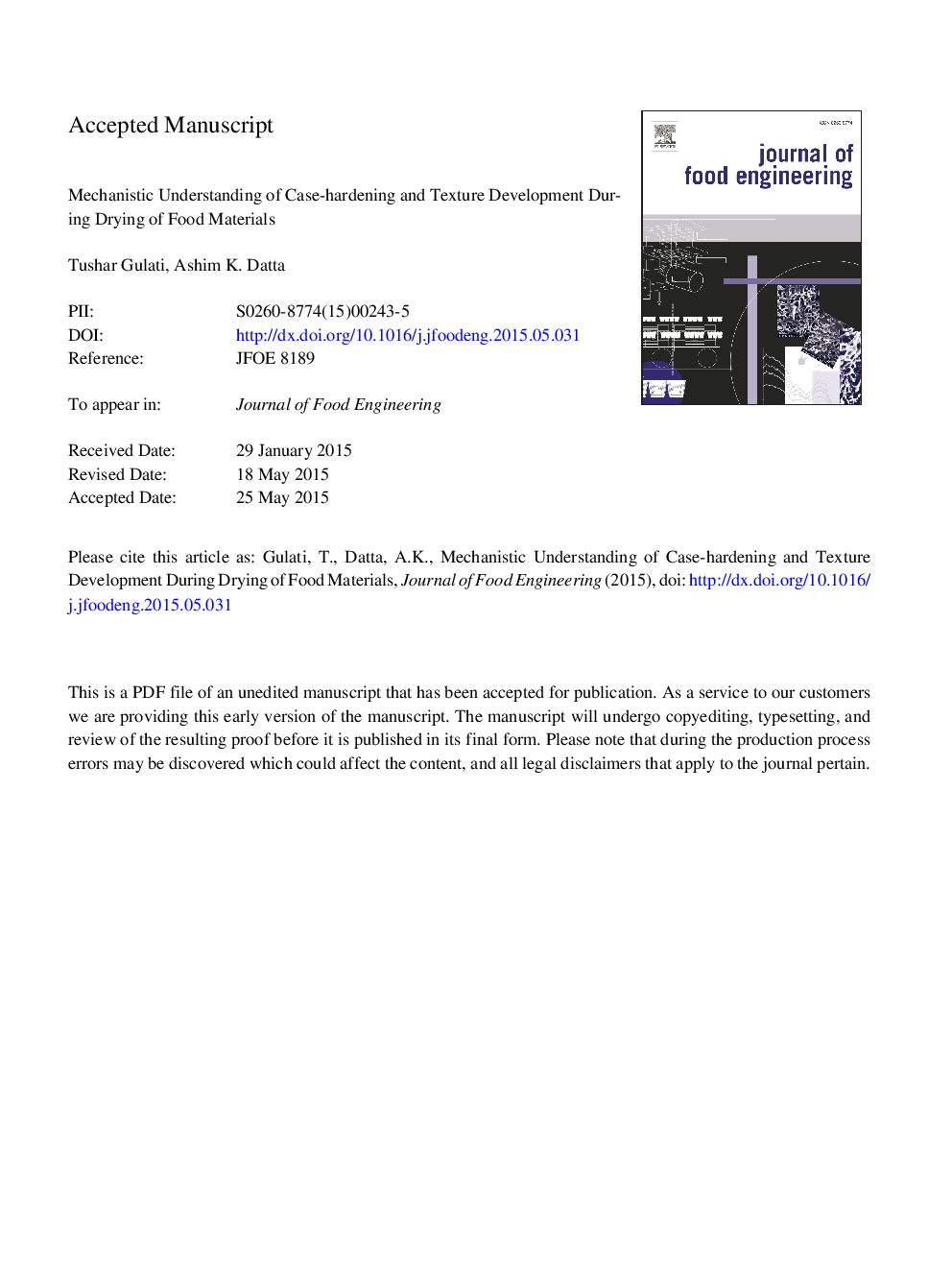 Mechanistic understanding of case-hardening and texture development during drying of food materials