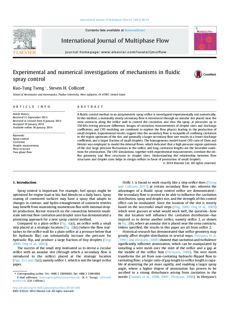 Experimental and numerical investigations of mechanisms in fluidic spray control