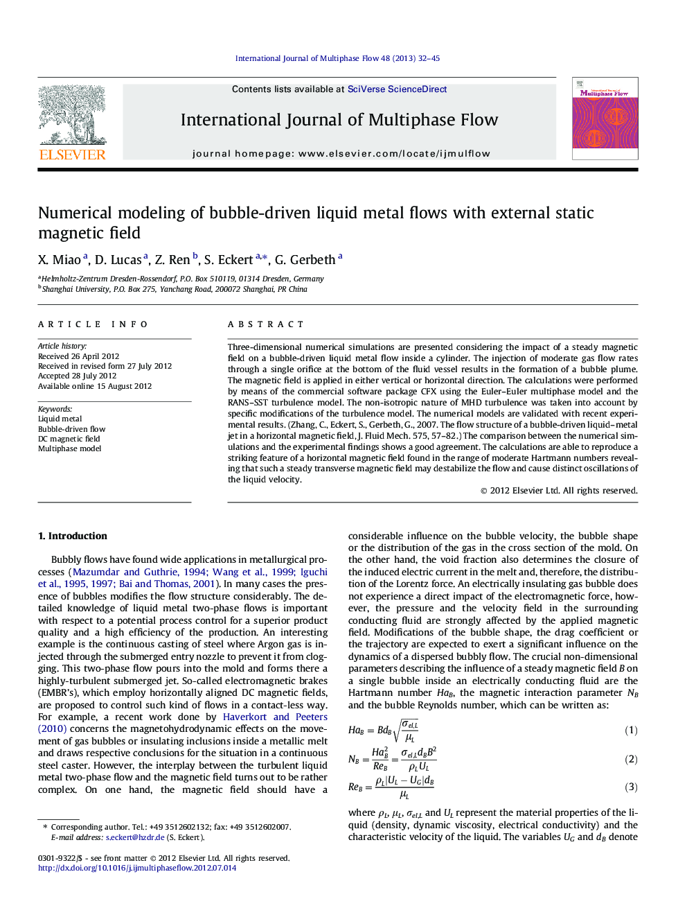 Numerical modeling of bubble-driven liquid metal flows with external static magnetic field