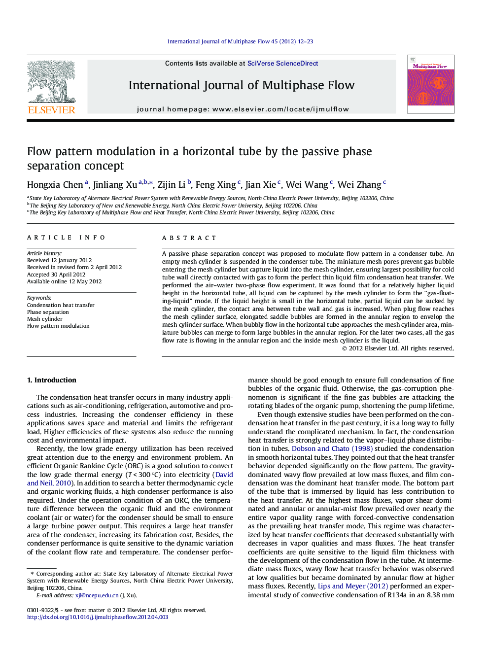 Flow pattern modulation in a horizontal tube by the passive phase separation concept