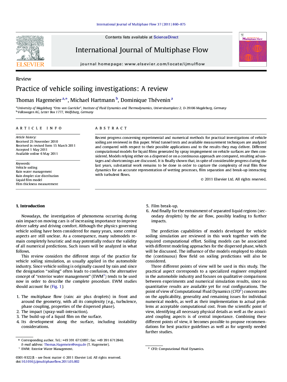 Practice of vehicle soiling investigations: A review