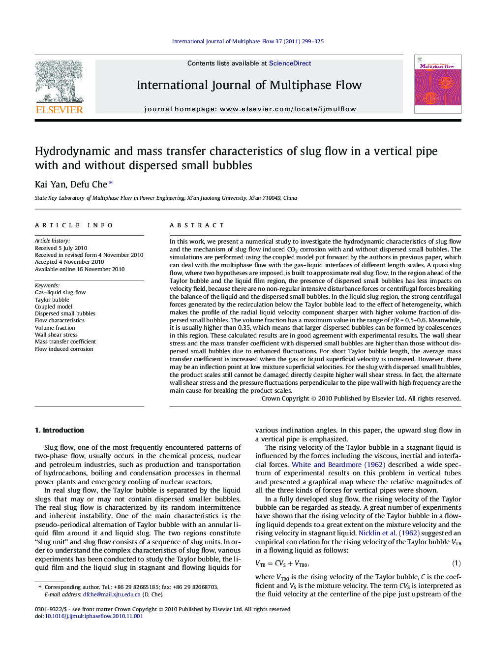 Hydrodynamic and mass transfer characteristics of slug flow in a vertical pipe with and without dispersed small bubbles