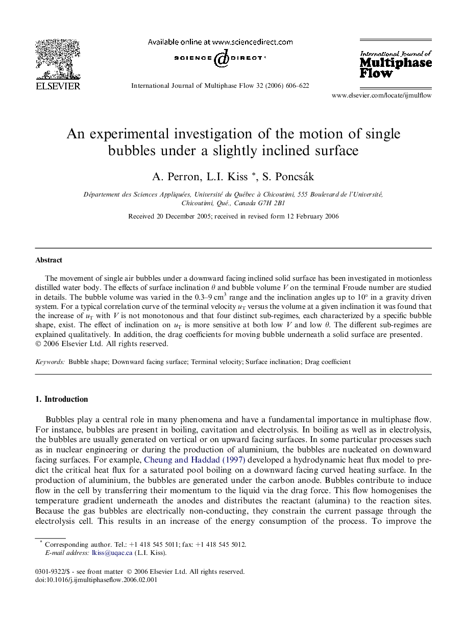 An experimental investigation of the motion of single bubbles under a slightly inclined surface