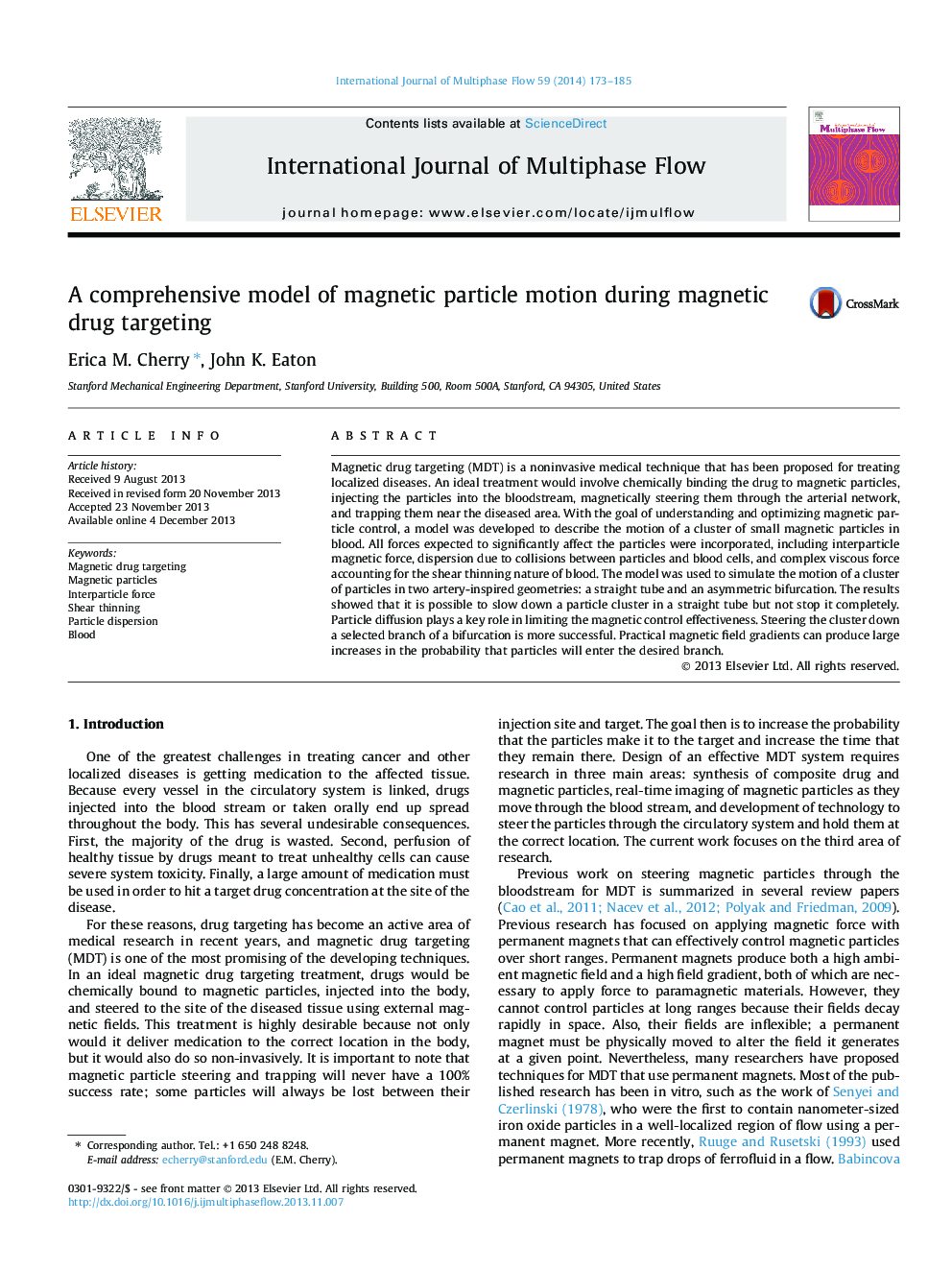 A comprehensive model of magnetic particle motion during magnetic drug targeting