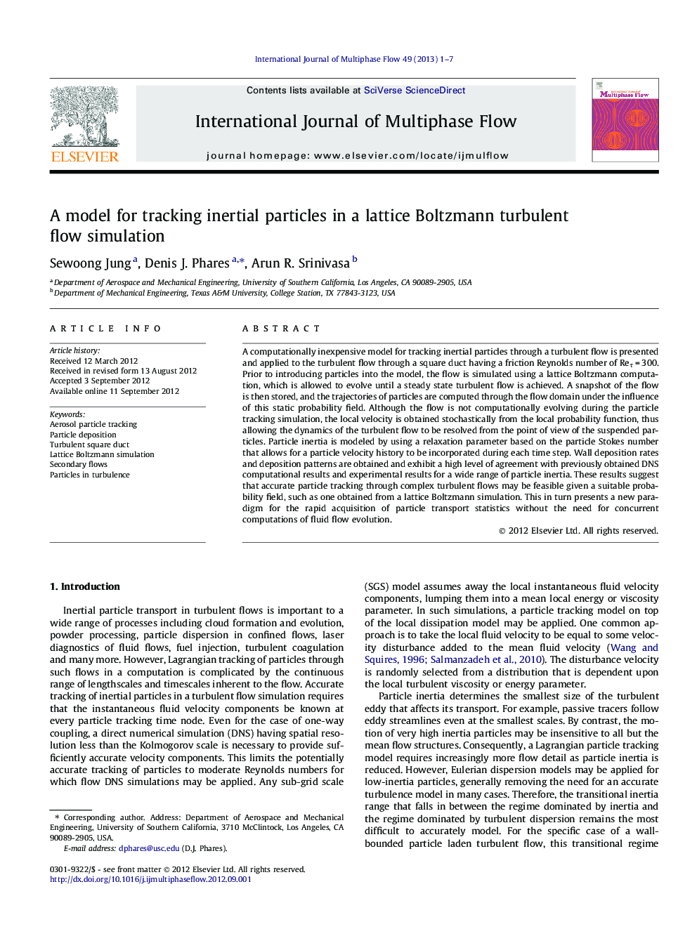 A model for tracking inertial particles in a lattice Boltzmann turbulent flow simulation