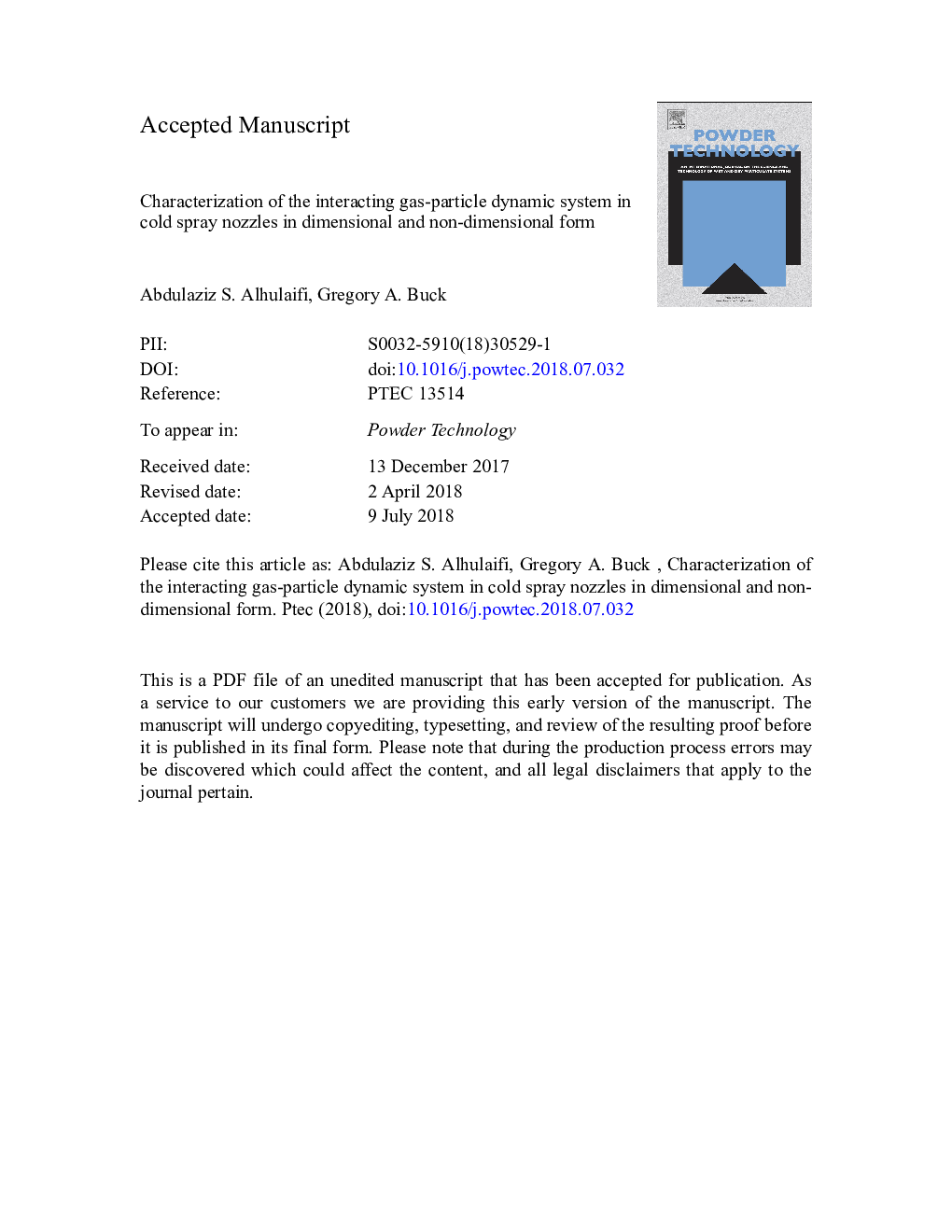 Characterization of the interacting gas-particle dynamic system in cold spray nozzles in dimensional and non-dimensional form