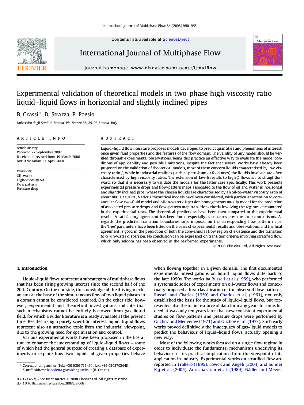 Experimental validation of theoretical models in two-phase high-viscosity ratio liquid-liquid flows in horizontal and slightly inclined pipes