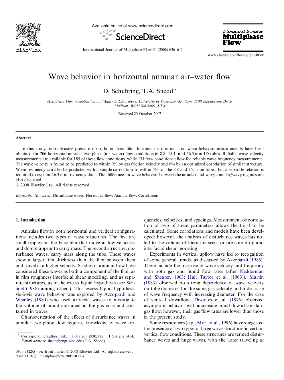 Wave behavior in horizontal annular air-water flow