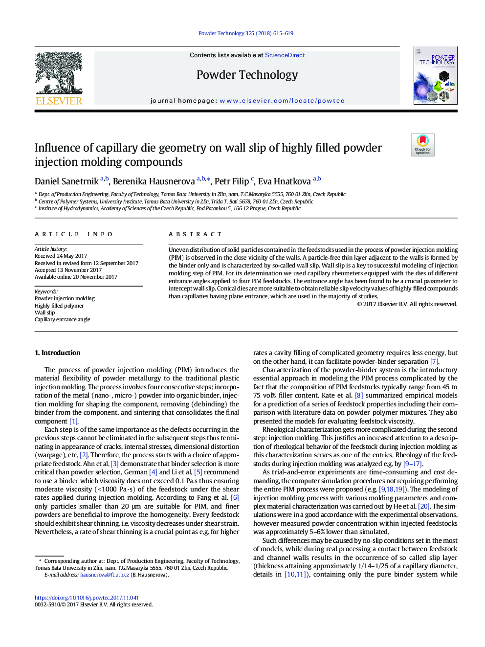 Influence of capillary die geometry on wall slip of highly filled powder injection molding compounds