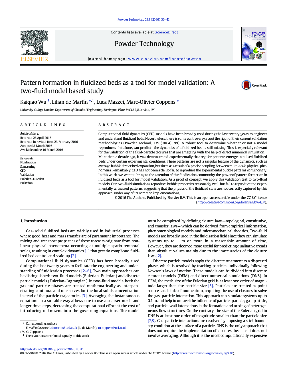 Pattern formation in fluidized beds as a tool for model validation: A two-fluid model based study