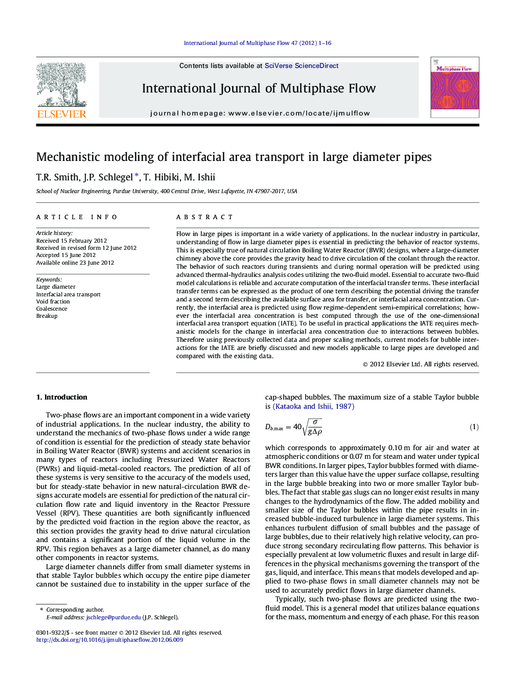 Mechanistic modeling of interfacial area transport in large diameter pipes