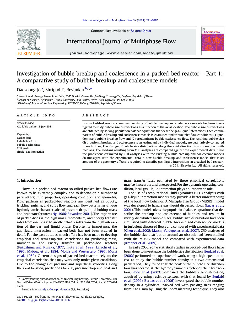 Investigation of bubble breakup and coalescence in a packed-bed reactor – Part 1: A comparative study of bubble breakup and coalescence models