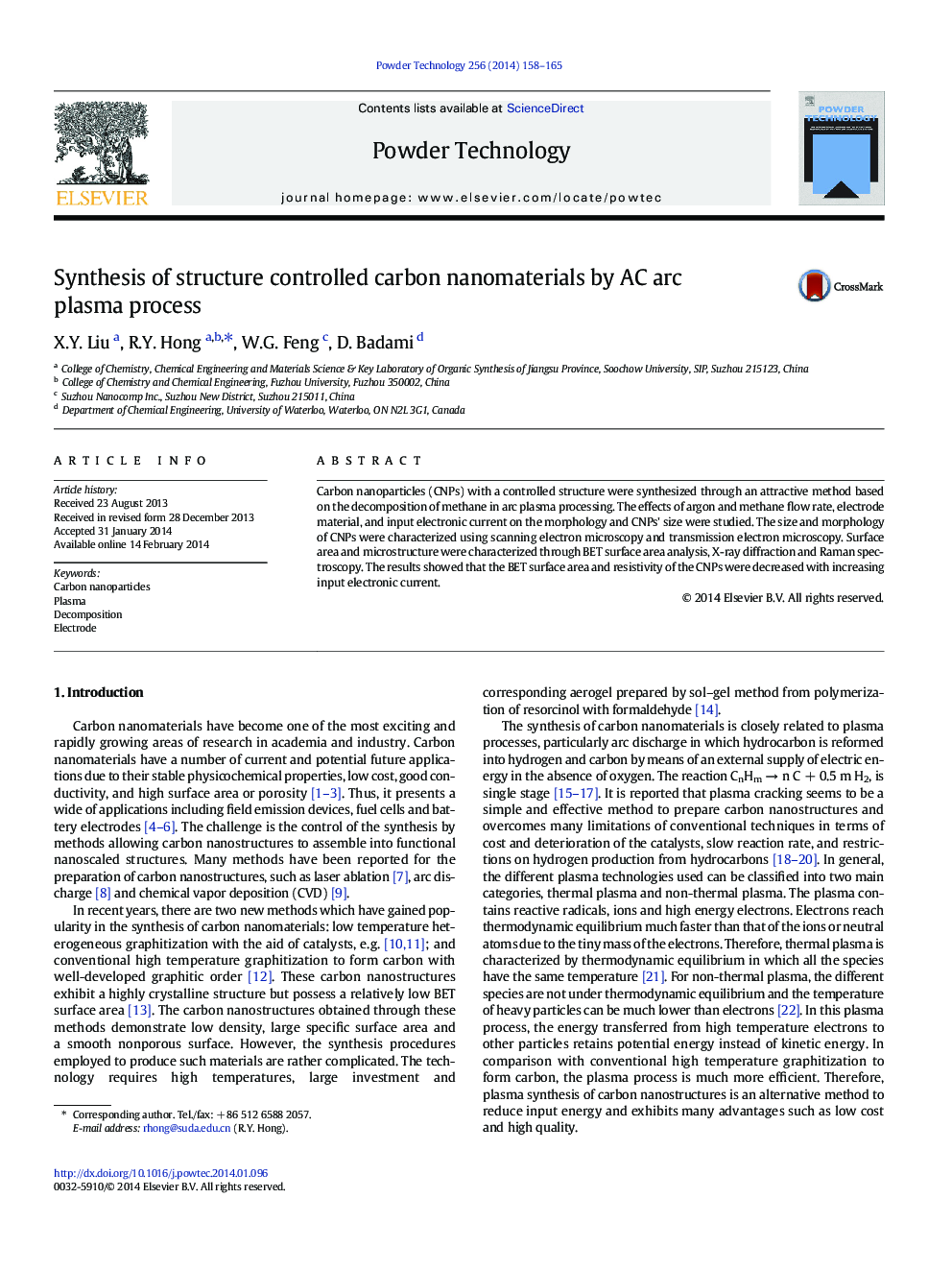 Synthesis of structure controlled carbon nanomaterials by AC arc plasma process