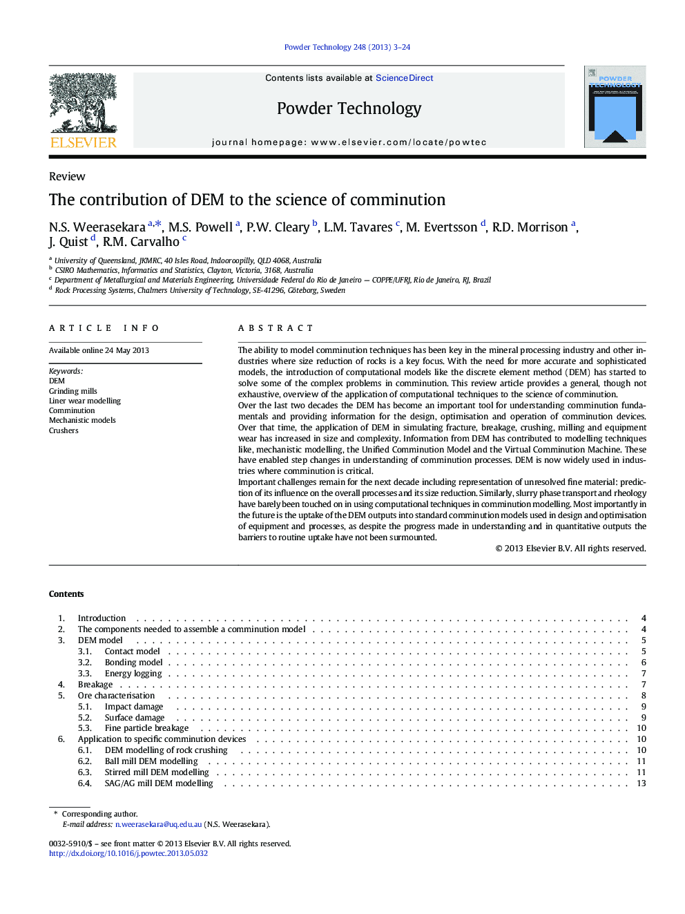 The contribution of DEM to the science of comminution