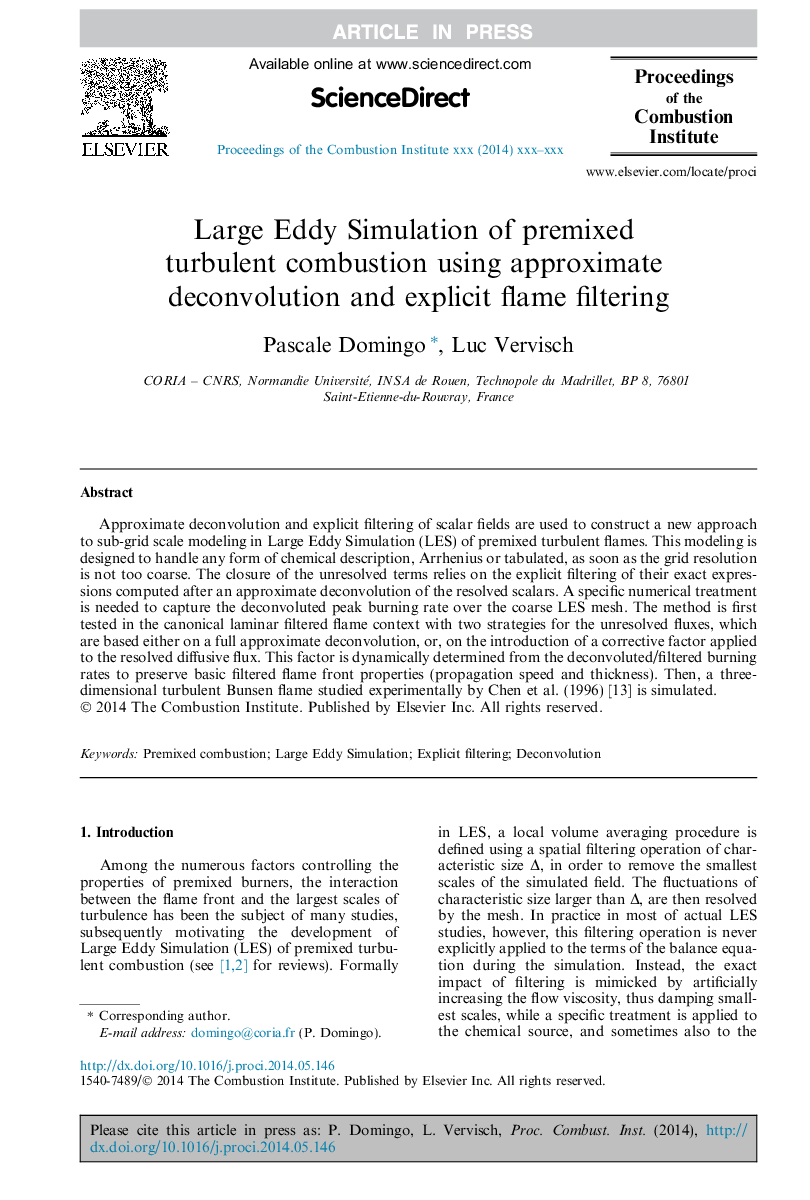 Large Eddy Simulation of premixed turbulent combustion using approximate deconvolution and explicit flame filtering