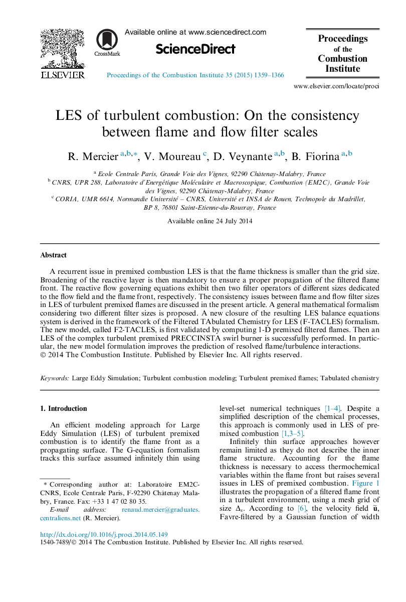 LES of turbulent combustion: On the consistency between flame and flow filter scales