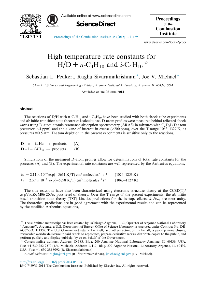 High temperature rate constants for H/DÂ +Â n-C4H10 and i-C4H10