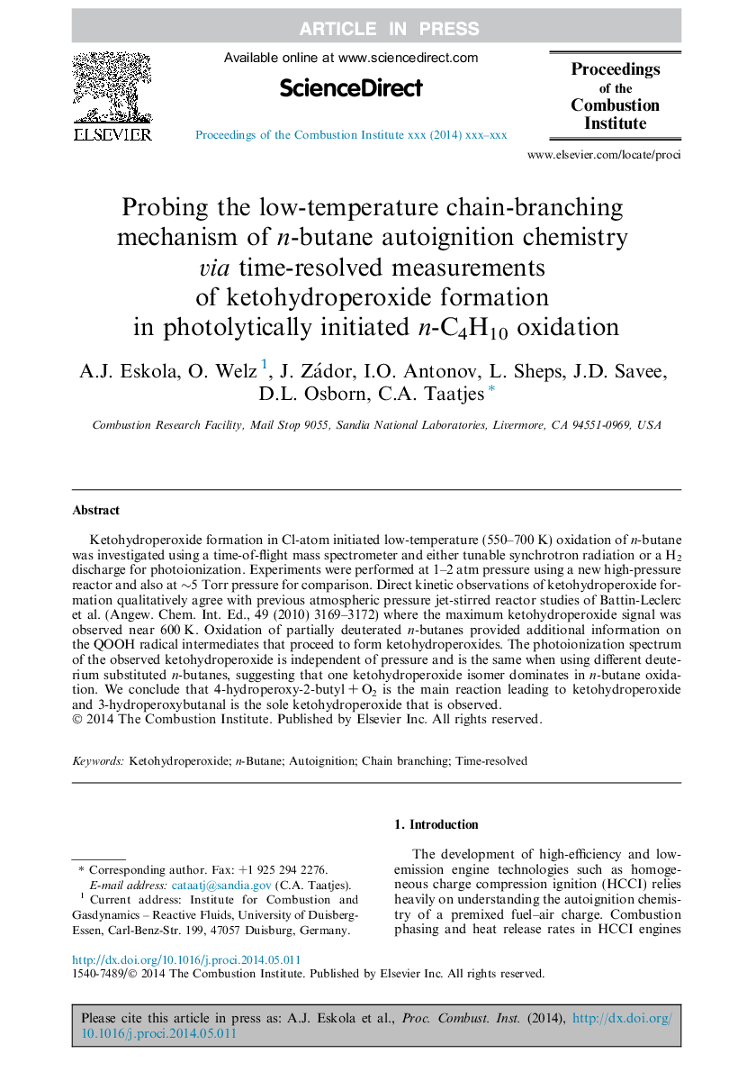 Probing the low-temperature chain-branching mechanism of n-butane autoignition chemistry via time-resolved measurements of ketohydroperoxide formation in photolytically initiated n-C4H10 oxidation