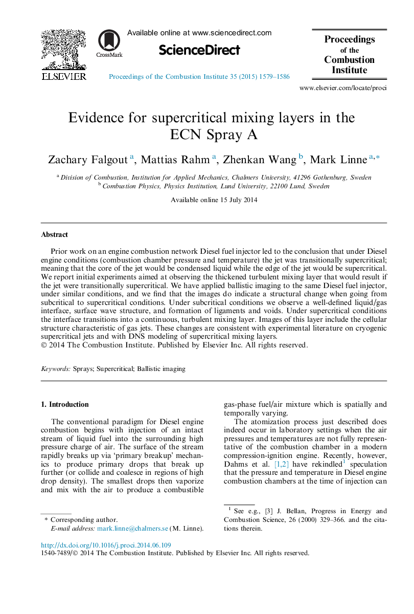 Evidence for supercritical mixing layers in the ECN Spray A