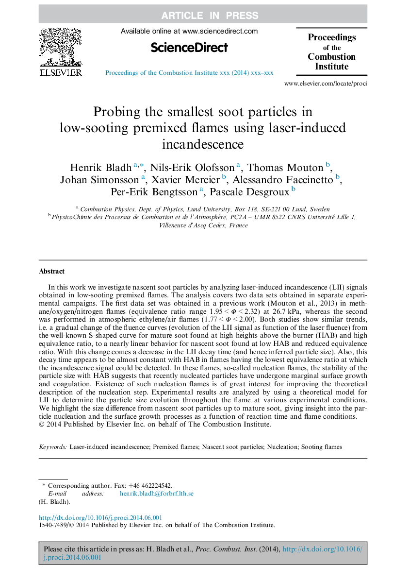 آزمایش کوچکترین ذرات دود را در شعله های پیش مخلوط با کمترین استفاده از تابش ناشی از لیزر 